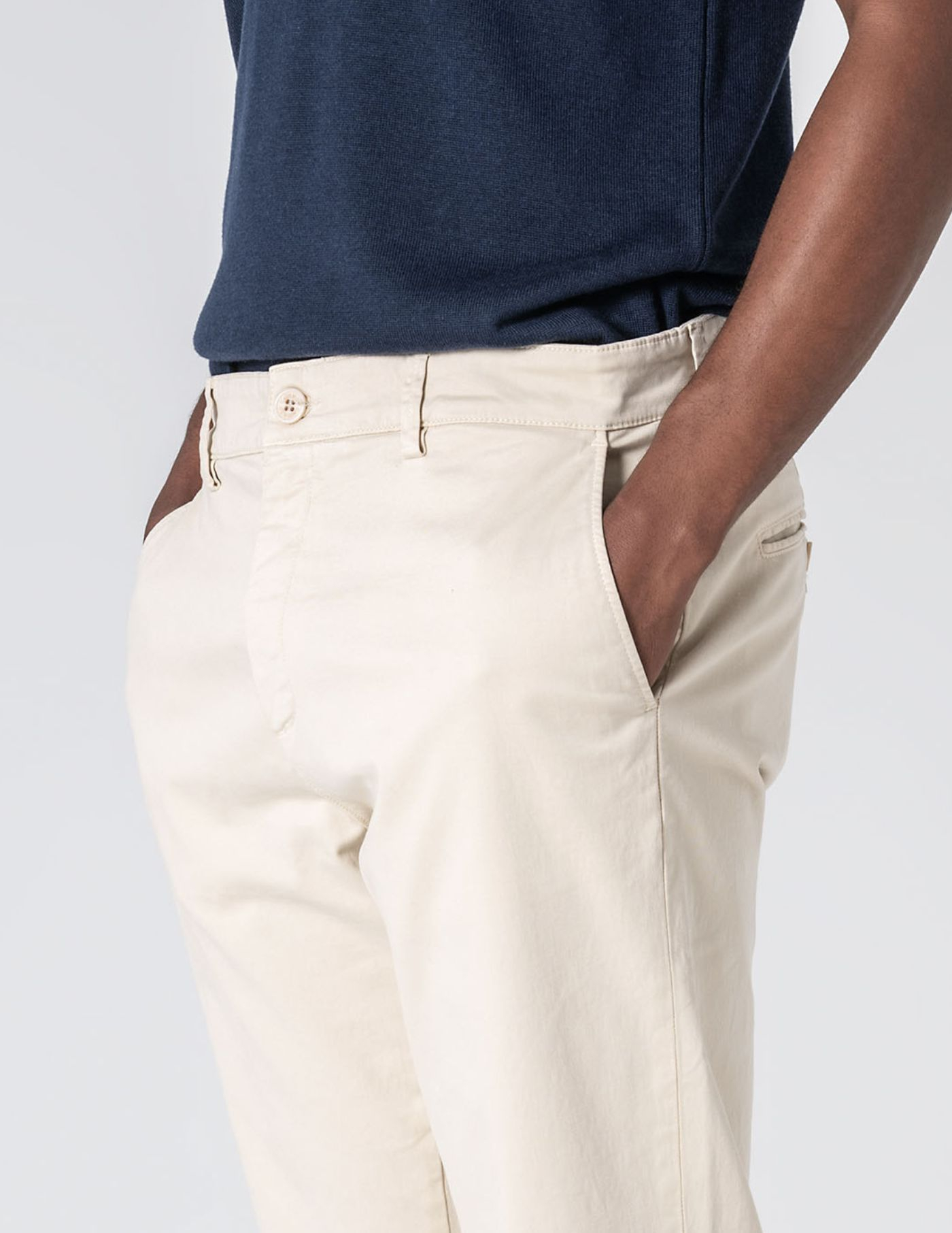 CALÇA CHINO SLIM FIT BEGE CLARO