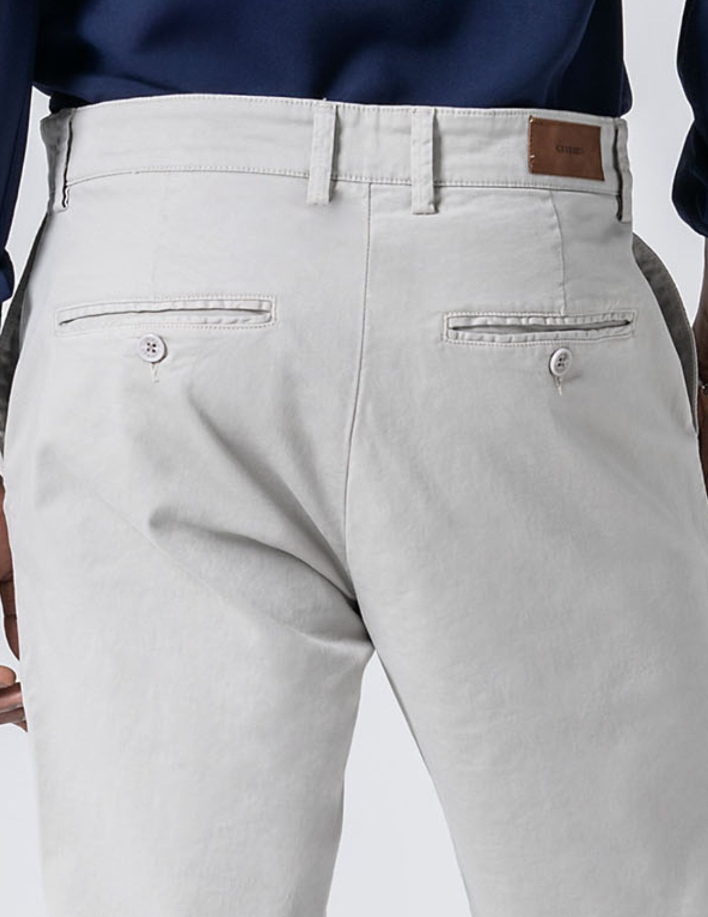 CALÇA CHINO SLIM FIT CINZA CLARO