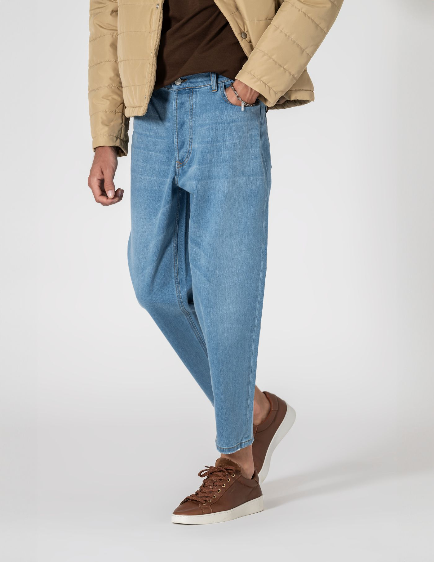 CALÇA DE GANGA CROPPED FIT LIGHT