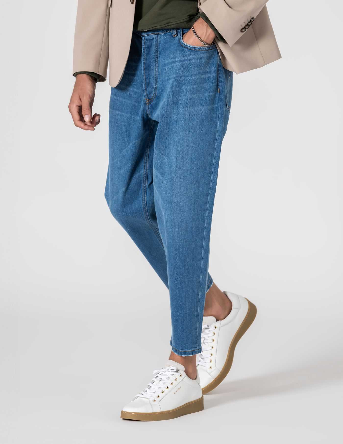 CALÇA DE GANGA CROPPED FIT MID