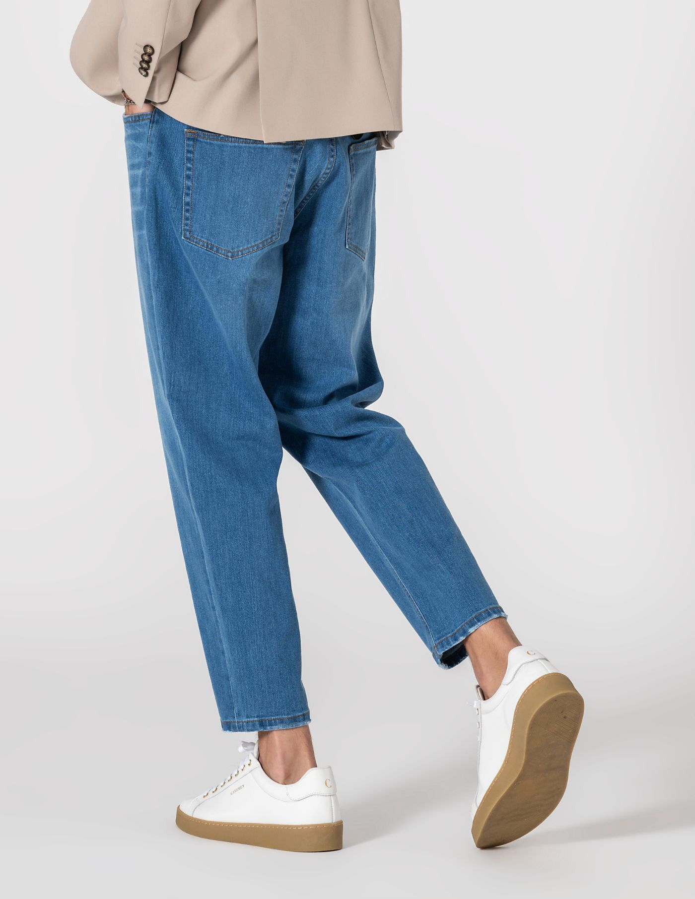 CALÇA DE GANGA CROPPED FIT MID