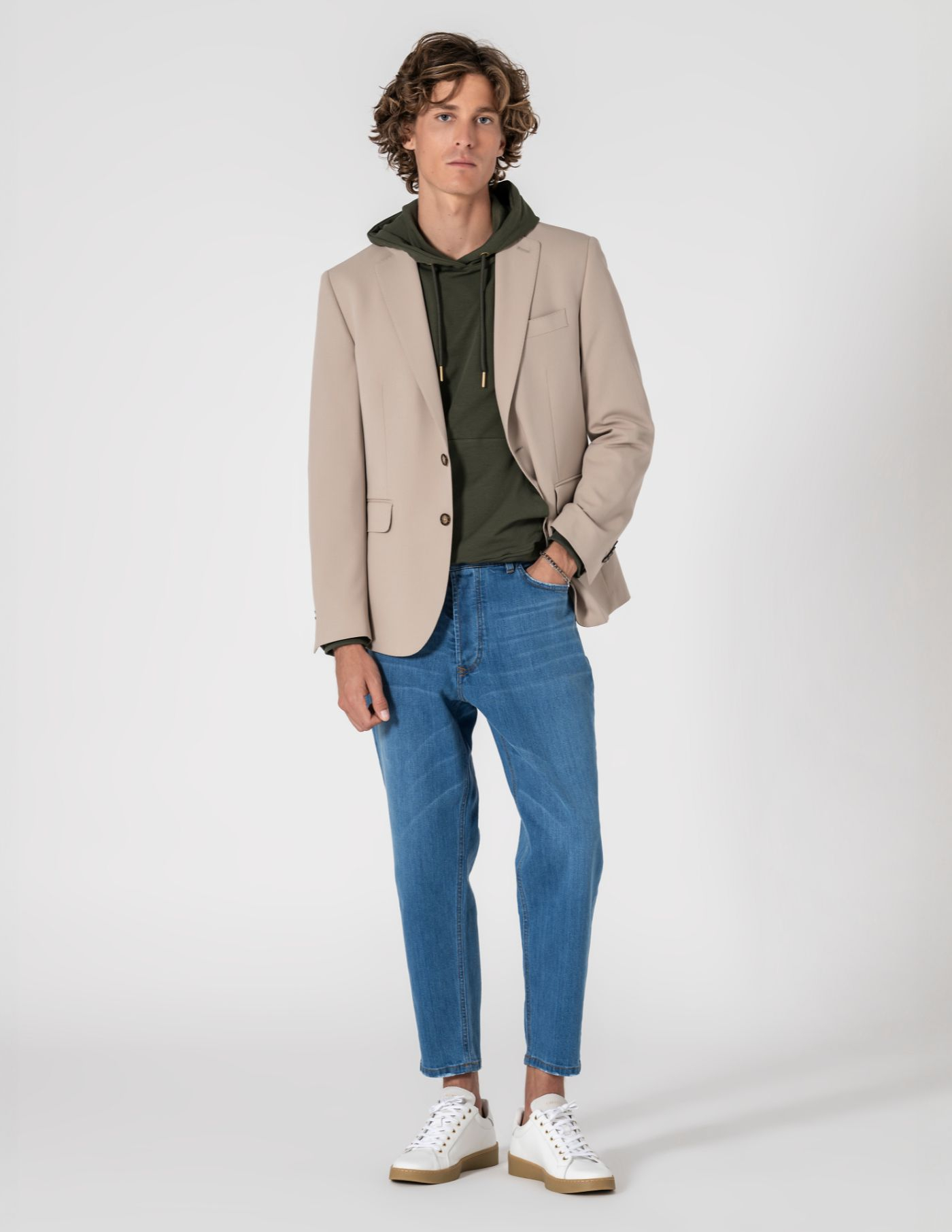 CALÇA DE GANGA CROPPED FIT MID