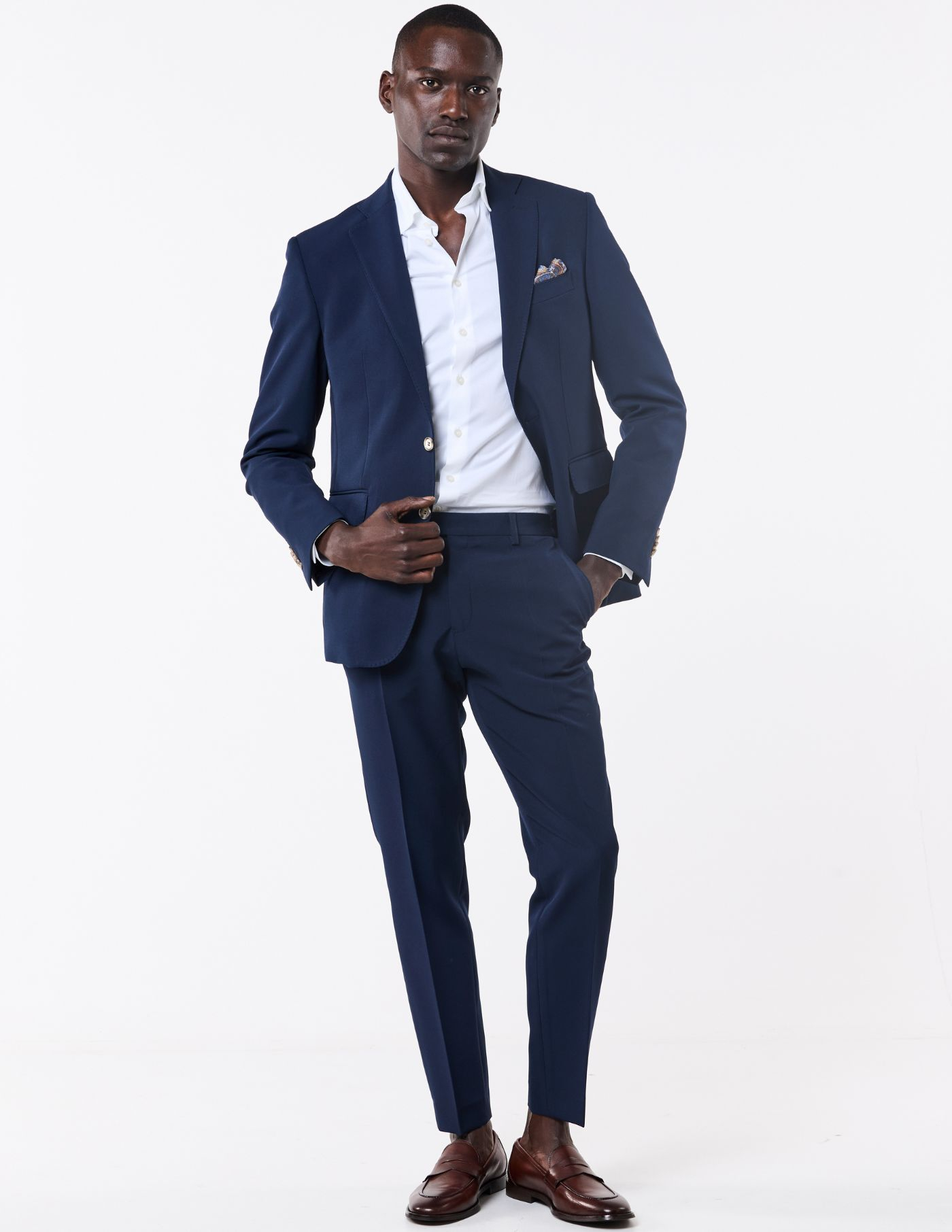 FATO SLIM FIT AZUL MARINHO (PICK STITCH)