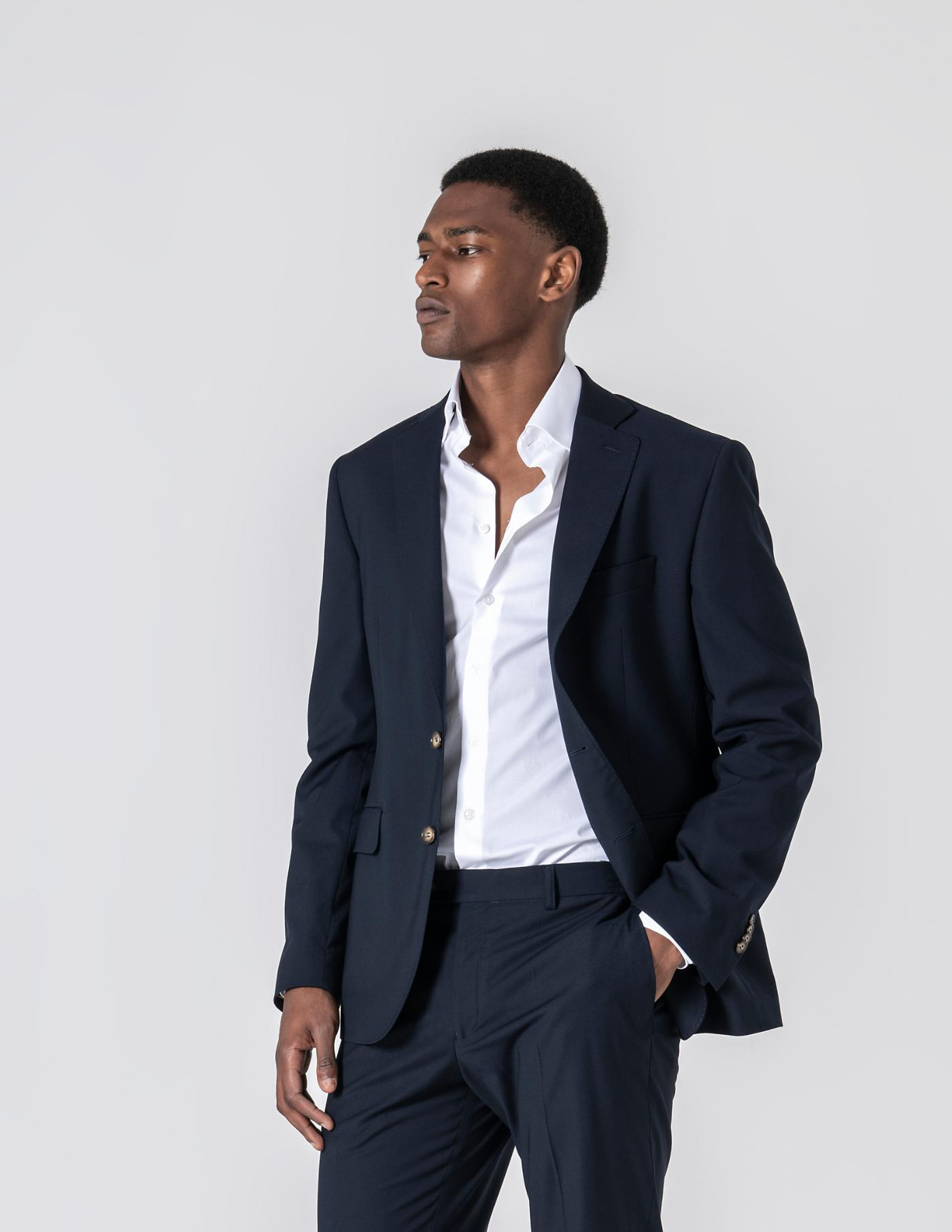 FATO SLIM FIT AZUL ESCURO (PICK STITCH)