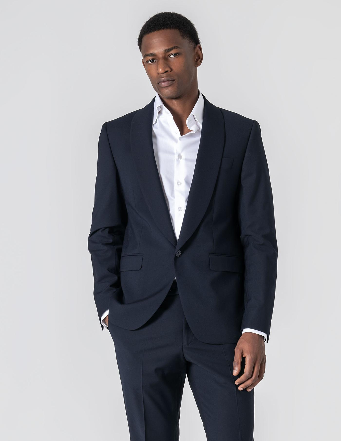  FATO SLIM FIT MIDNIGHT BLUE LAPELA REDONDA