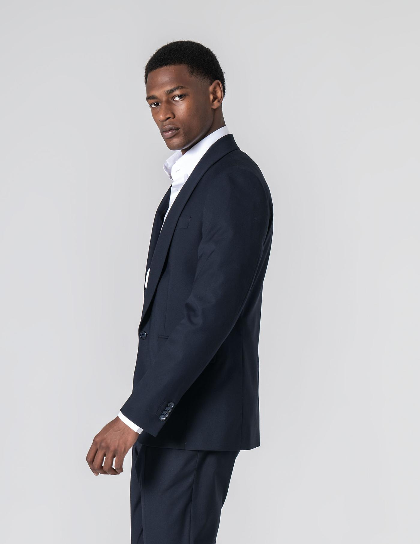  FATO SLIM FIT MIDNIGHT BLUE LAPELA REDONDA