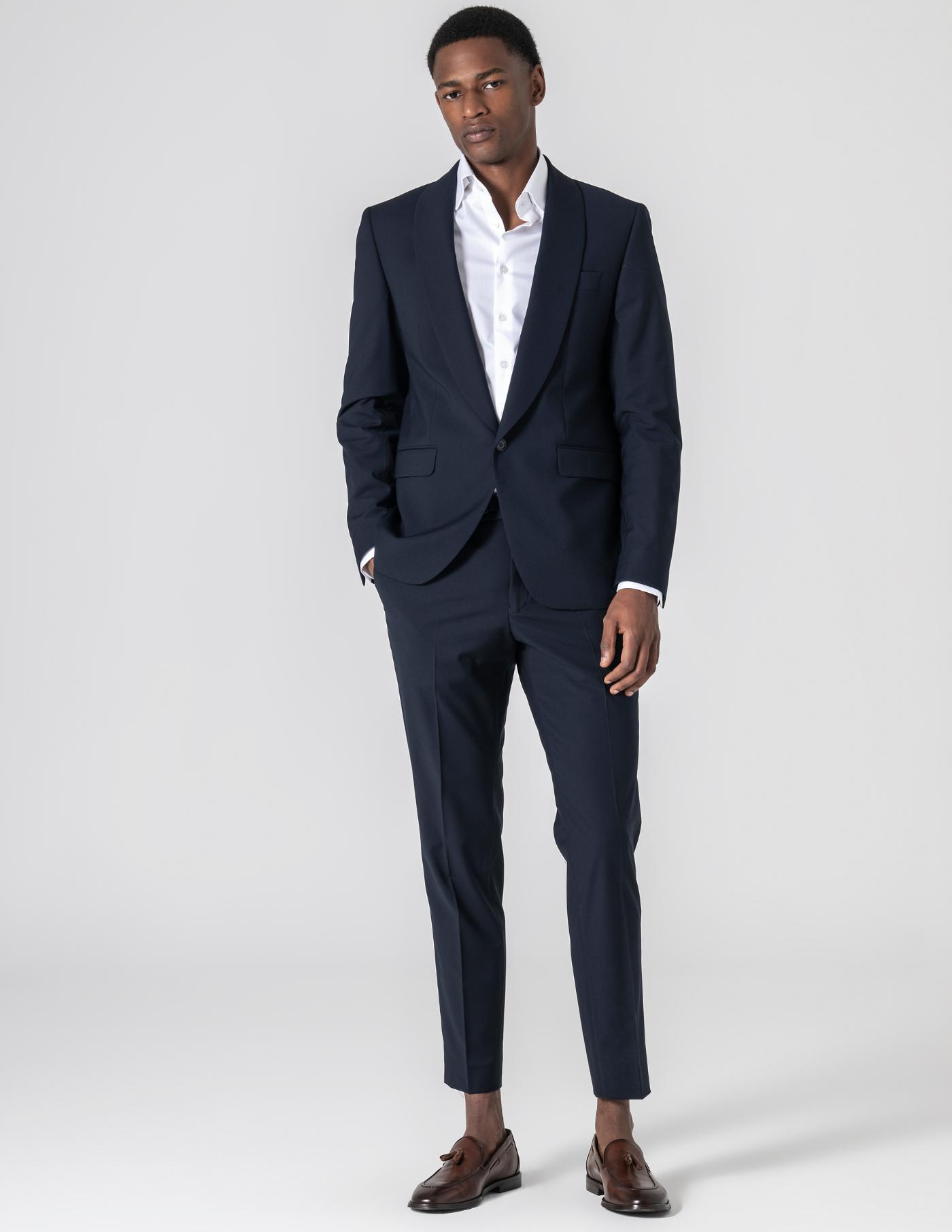  FATO SLIM FIT MIDNIGHT BLUE LAPELA REDONDA