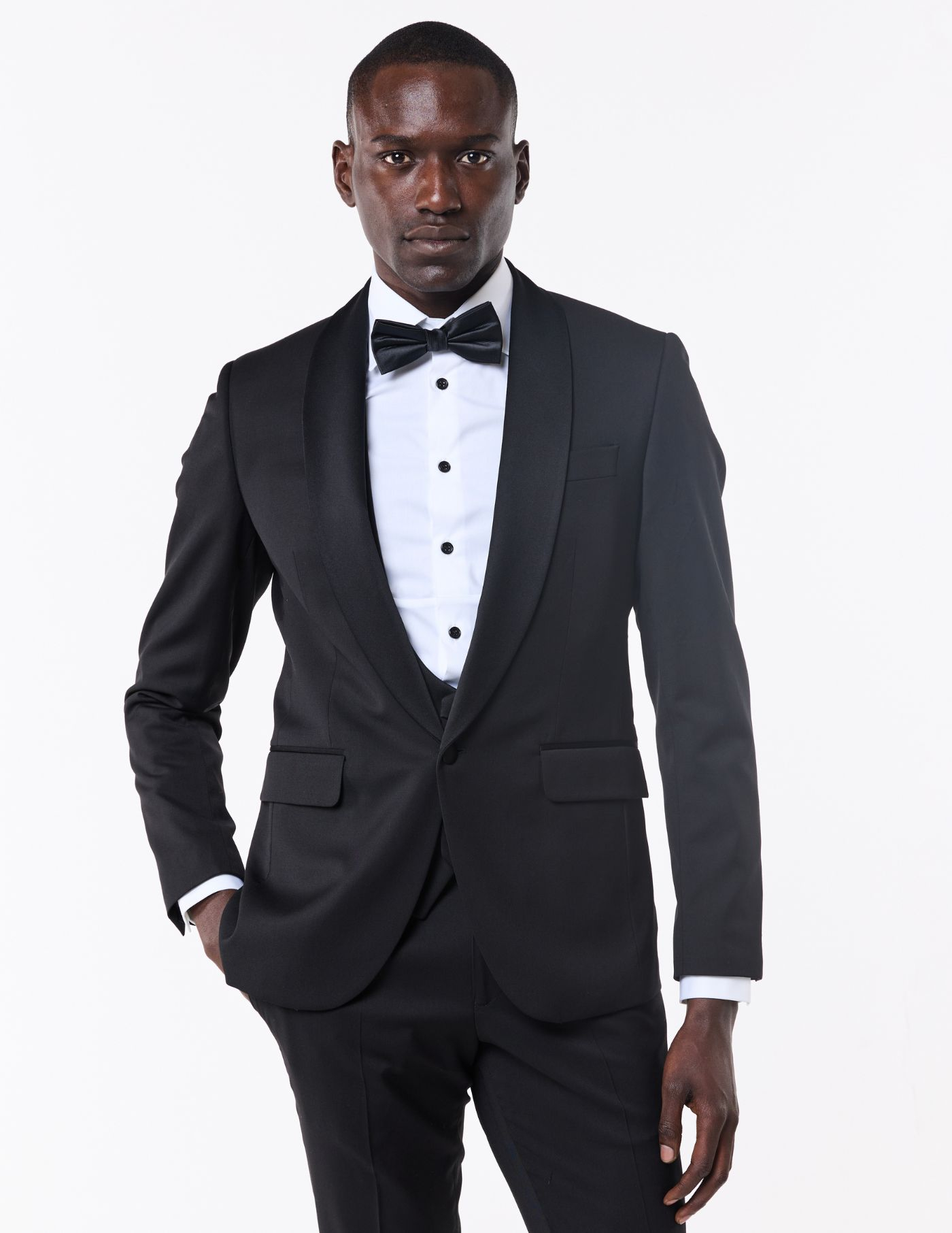 FATO SLIM FIT SMOKING PRETO