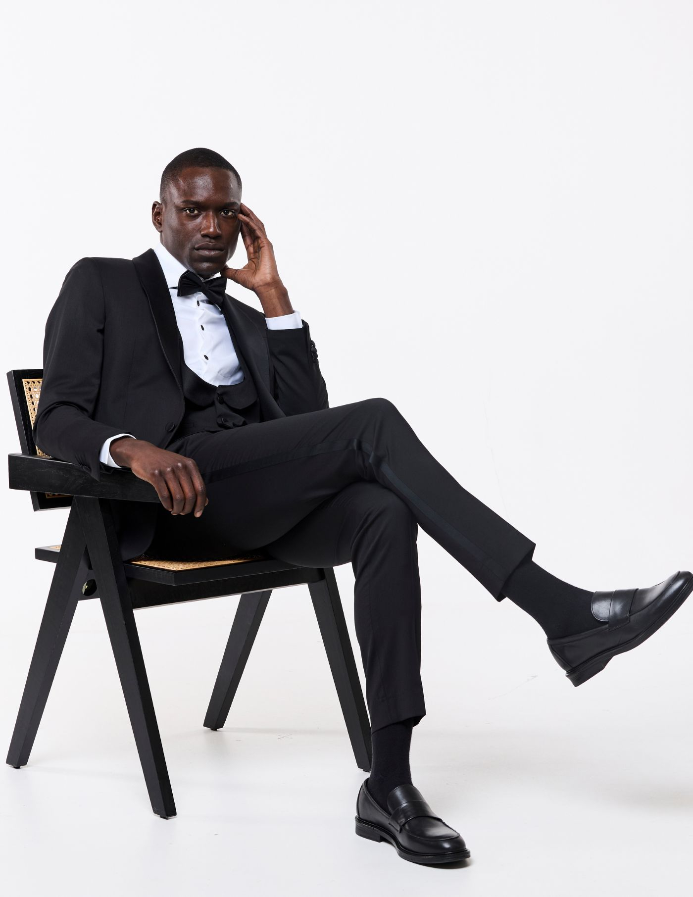 FATO SLIM FIT SMOKING PRETO