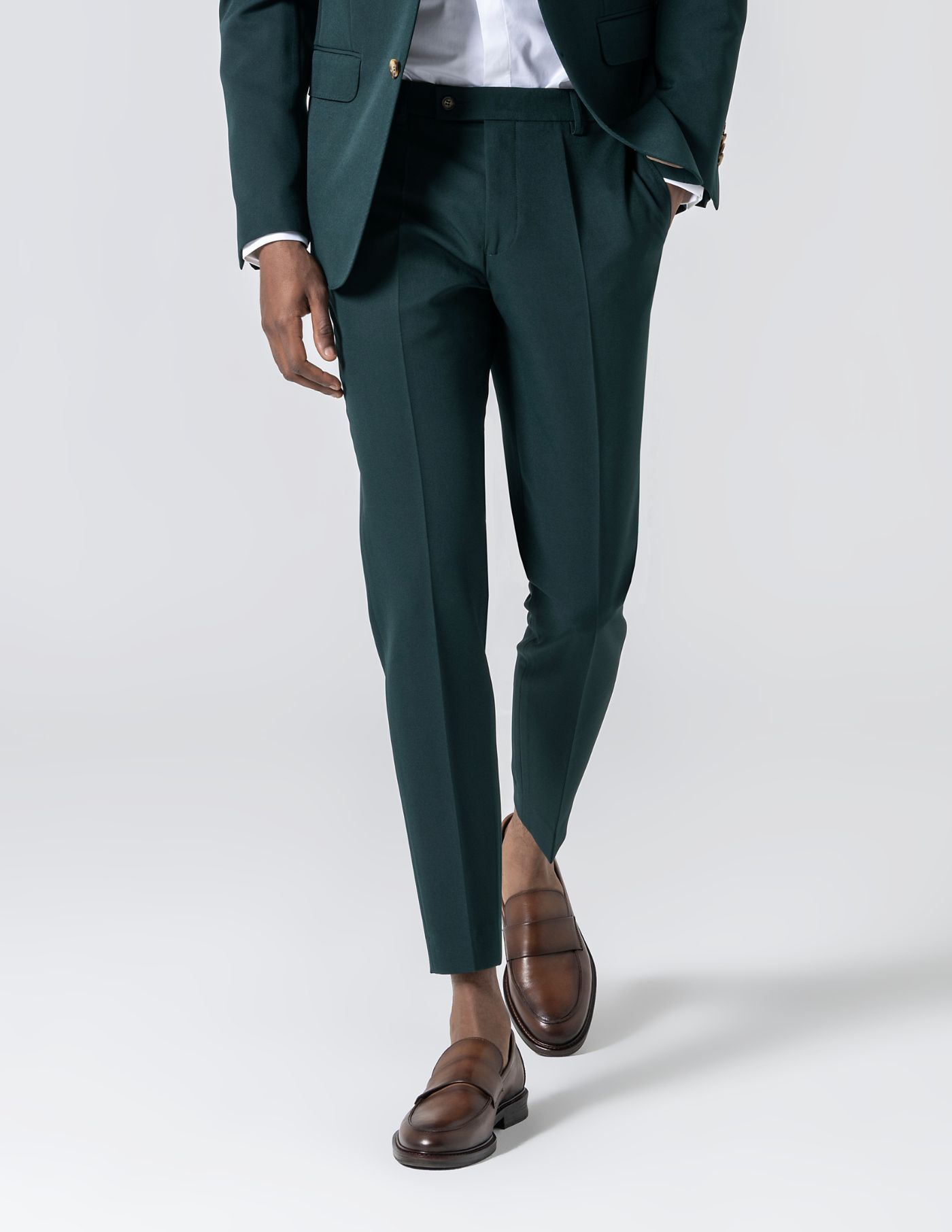 FATO SLIM FIT VERDE ROYAL (PICK STITCH)