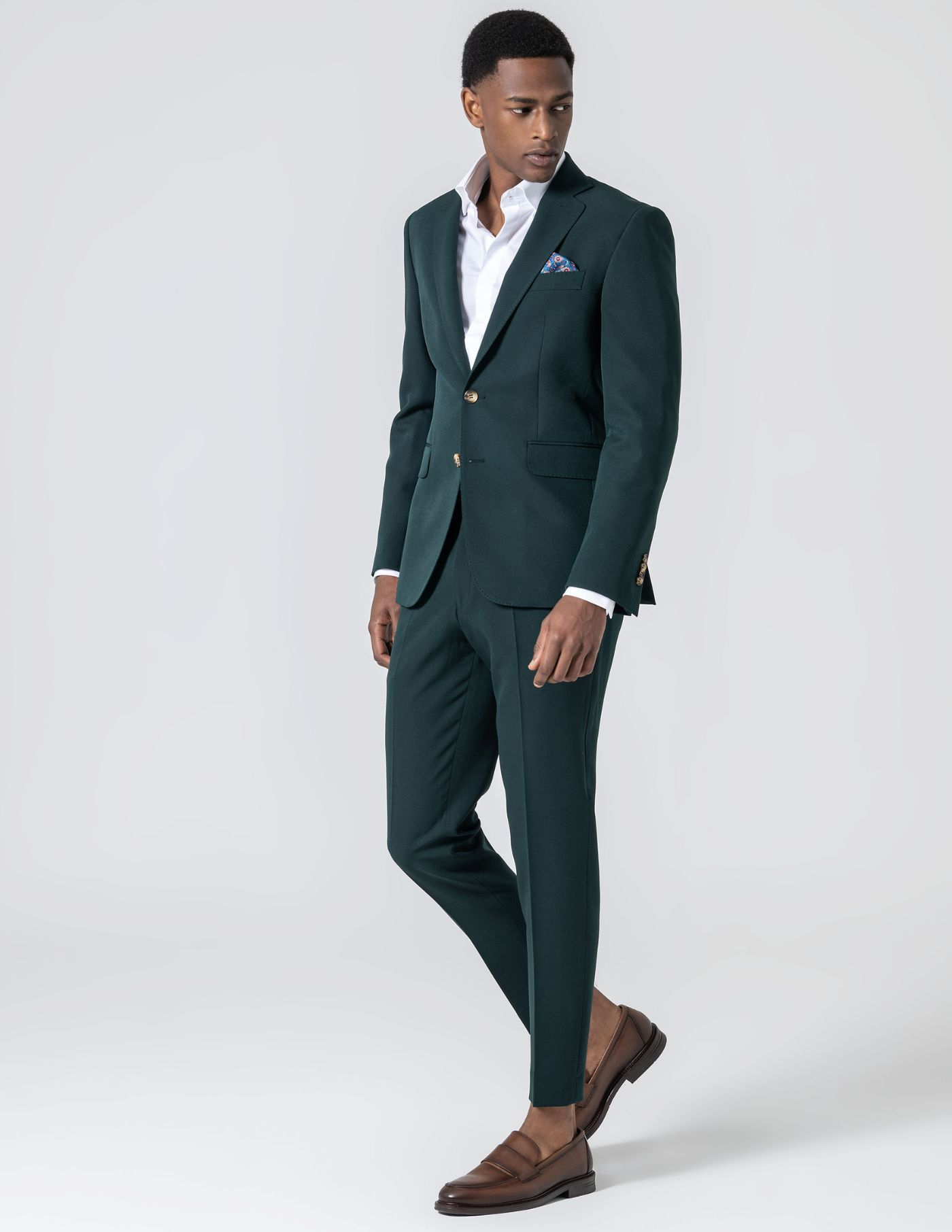 FATO SLIM FIT VERDE ROYAL (PICK STITCH)
