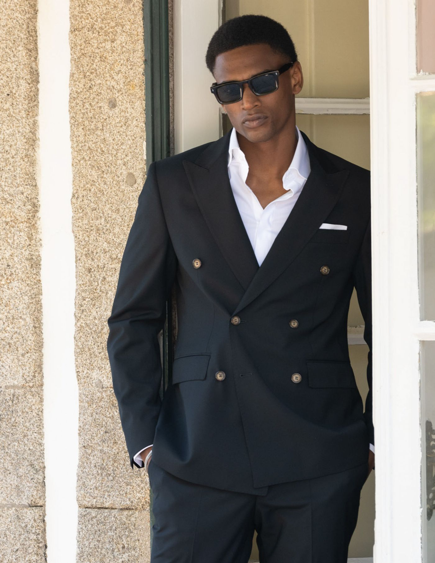 FATO TRESPASSE SLIM FIT PRETO (PICK STITCH)