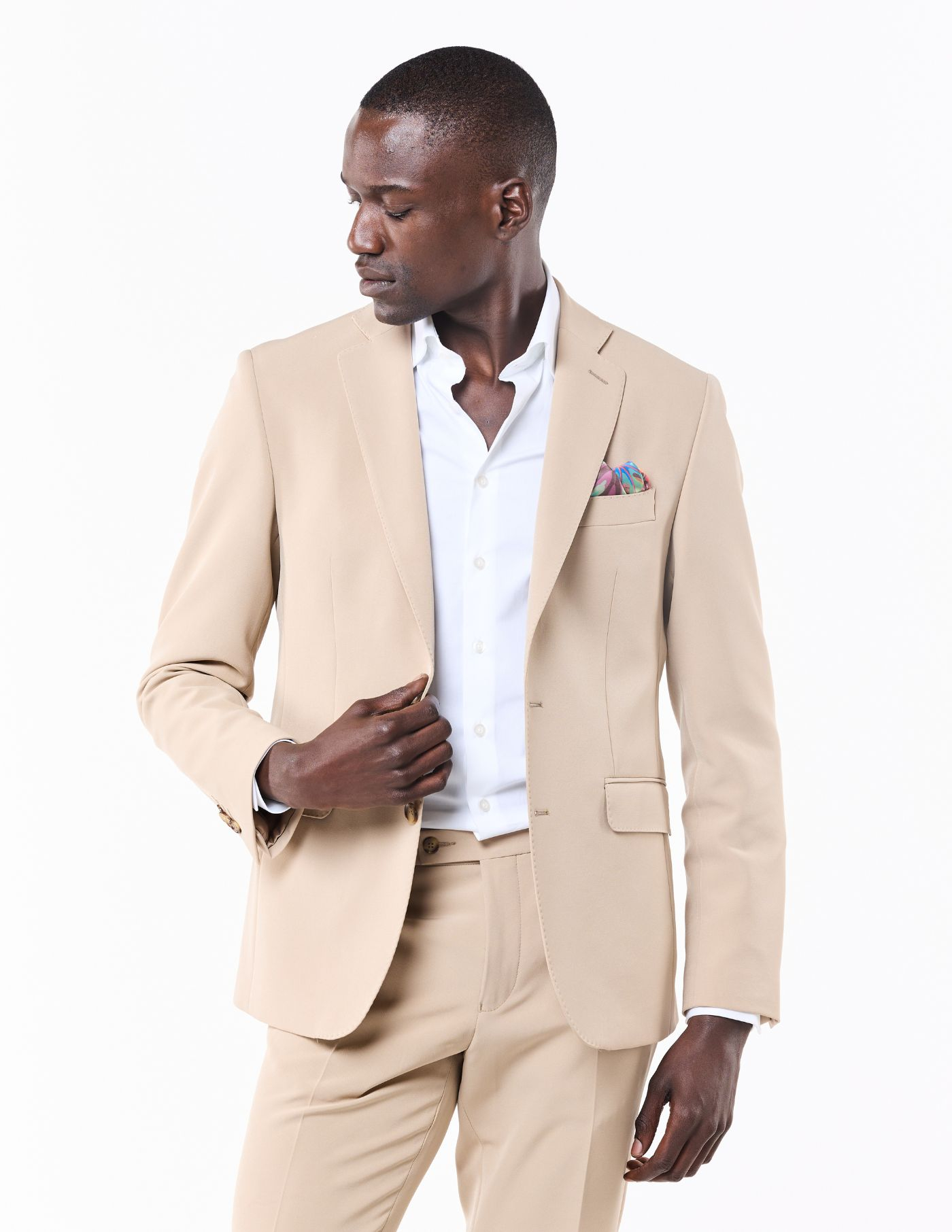 FATO SLIM FIT BEGE (PICK STITCH)