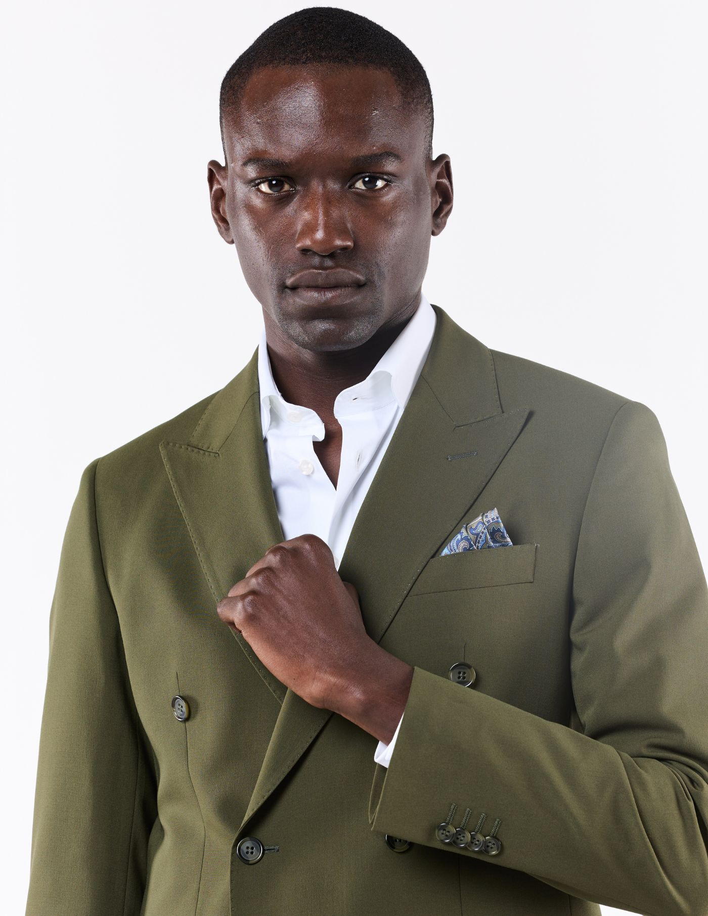 FATO TRESPASSE SLIM FIT VERDE OLIVA (PICK STITCH)