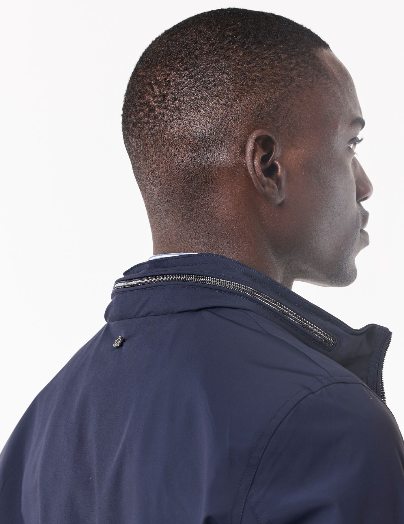 CASACO PARKA TECIDO TÉCNICO AZUL MARINHO