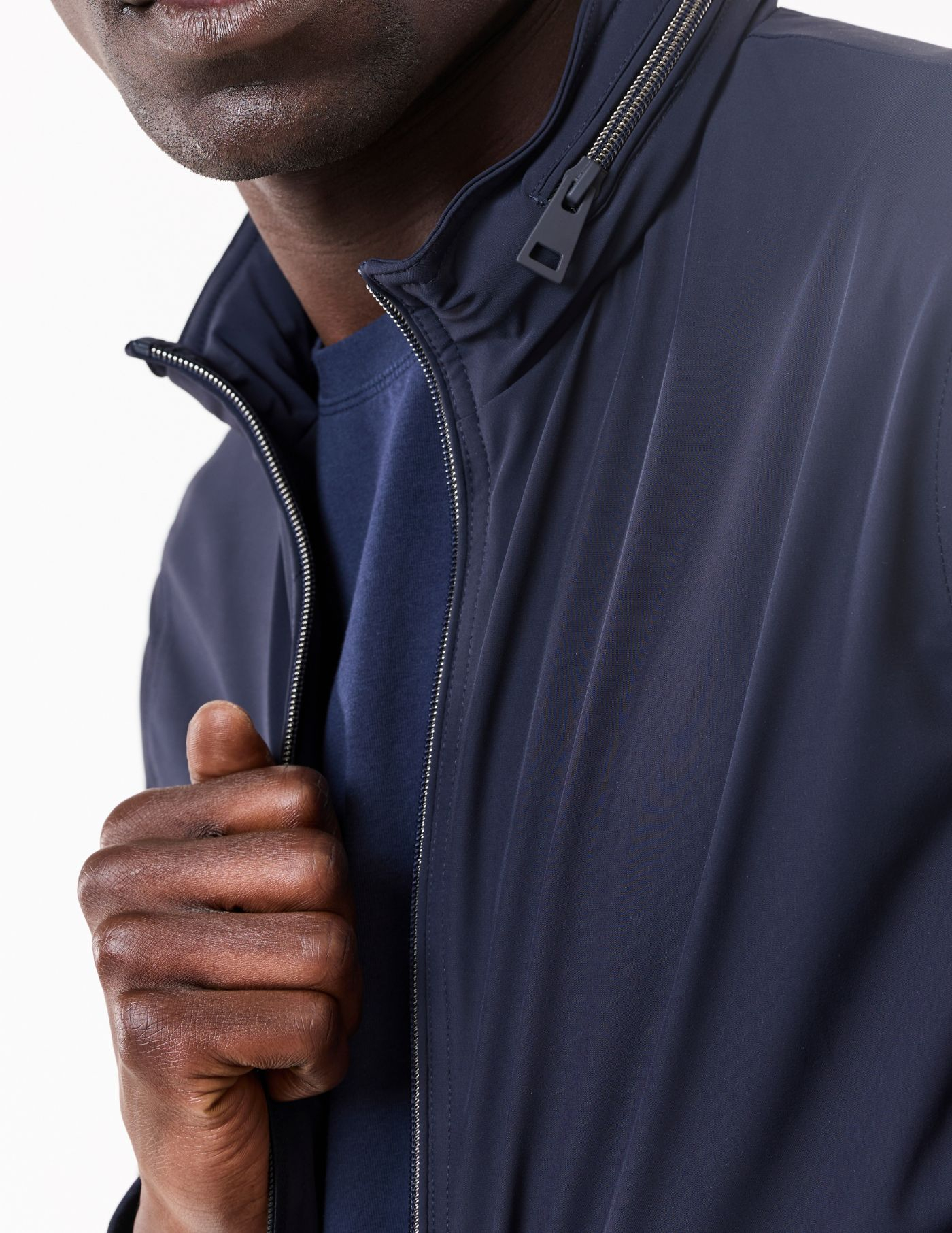 CASACO PARKA TECIDO TÉCNICO AZUL MARINHO