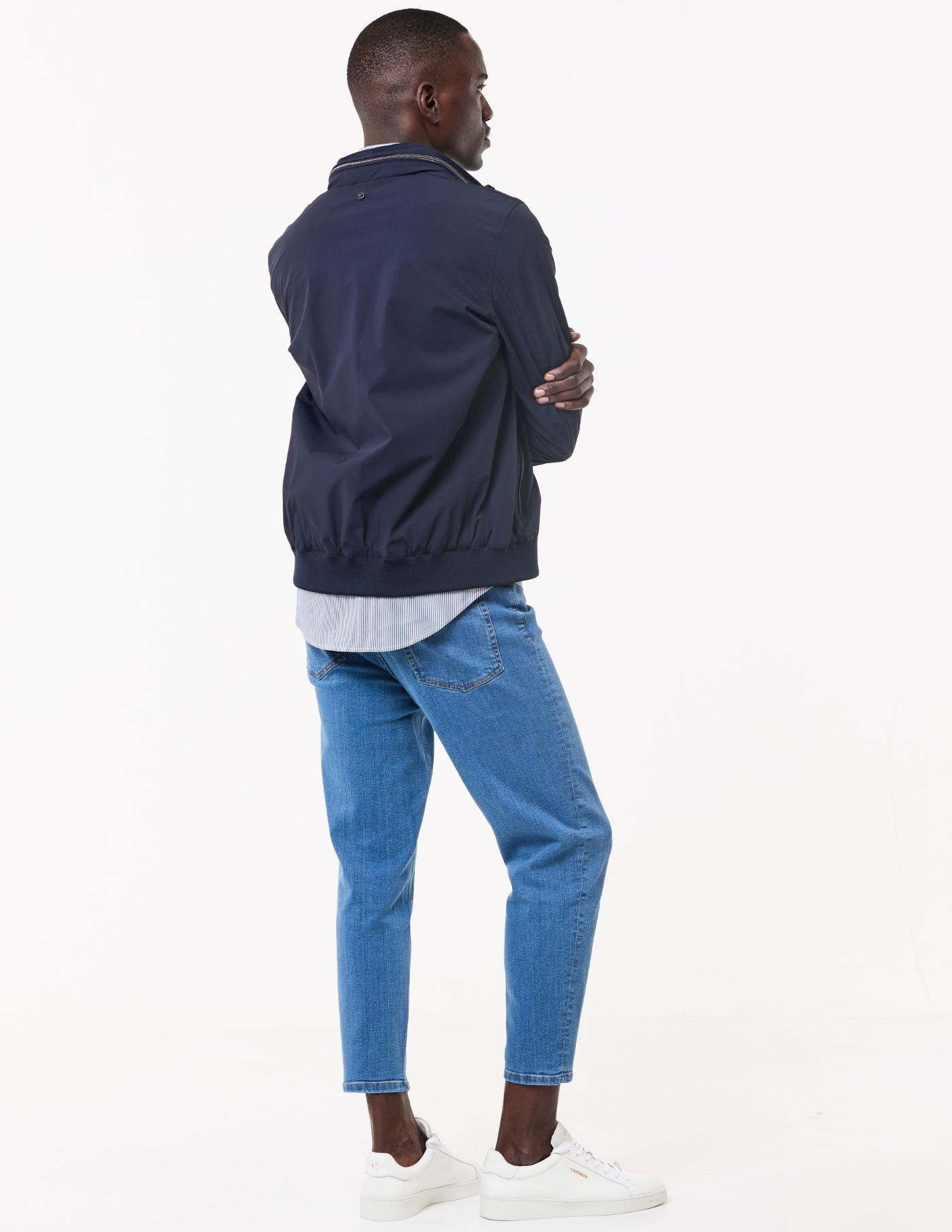 CASACO PARKA TECIDO TÉCNICO AZUL MARINHO