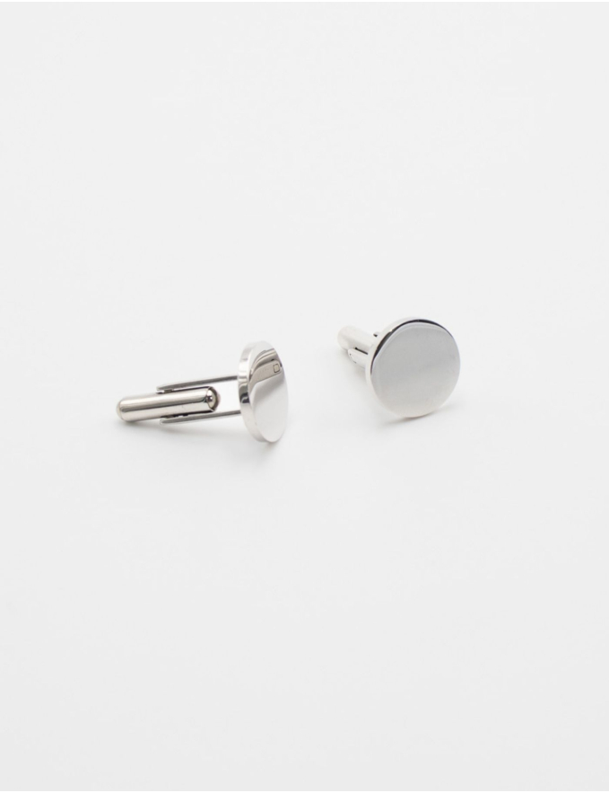 BOTÕES DE PUNHO PRATEADOS