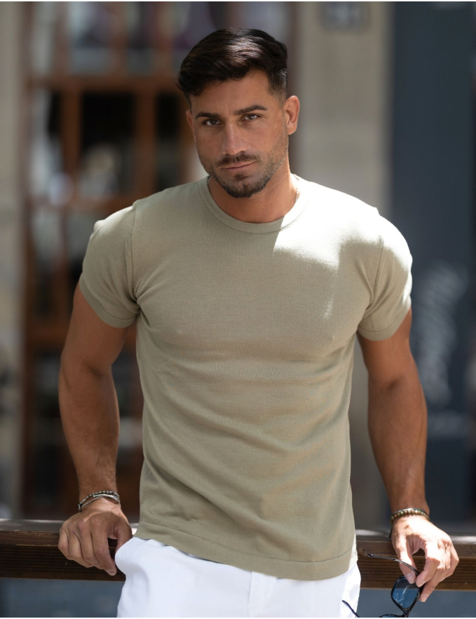 T-SHIRT TRICOT VERDE