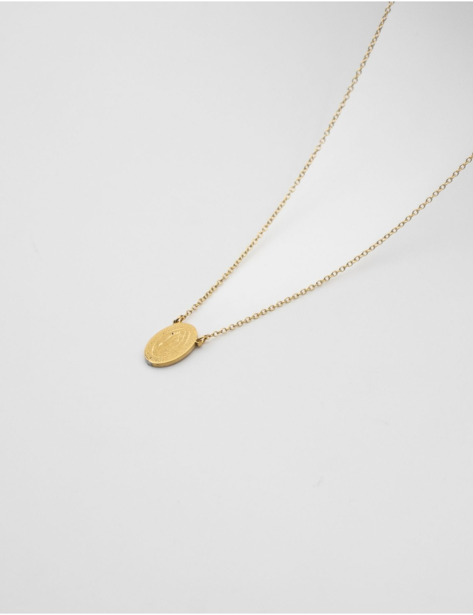 ESCAPULÁRIO COM PENDENTE DOURADO