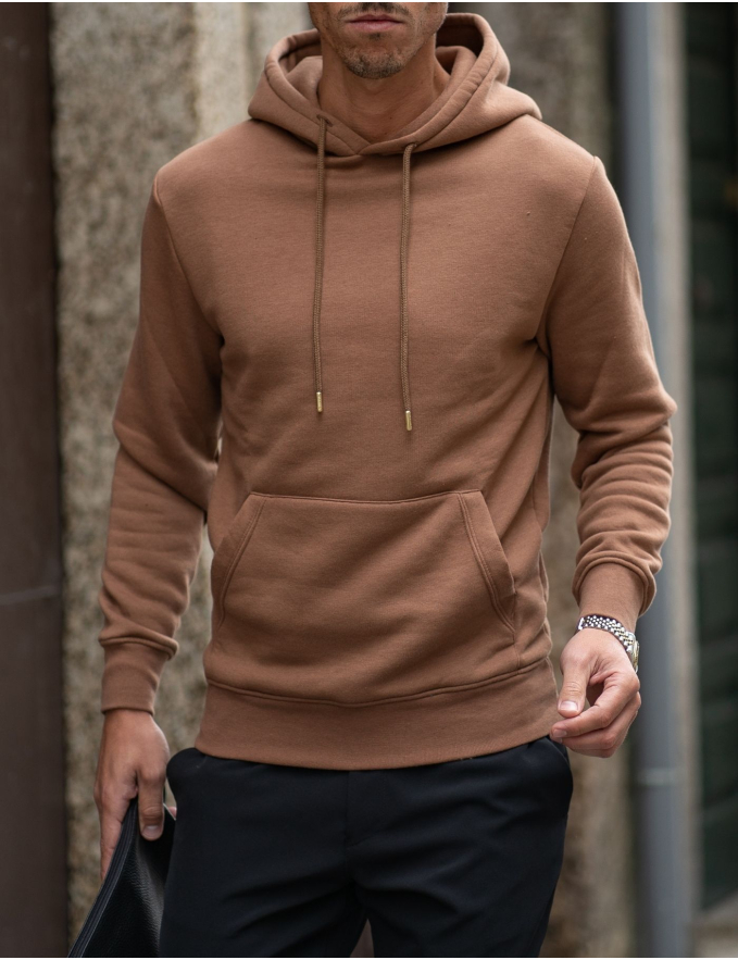 HOODIE CARDADO TAUPE