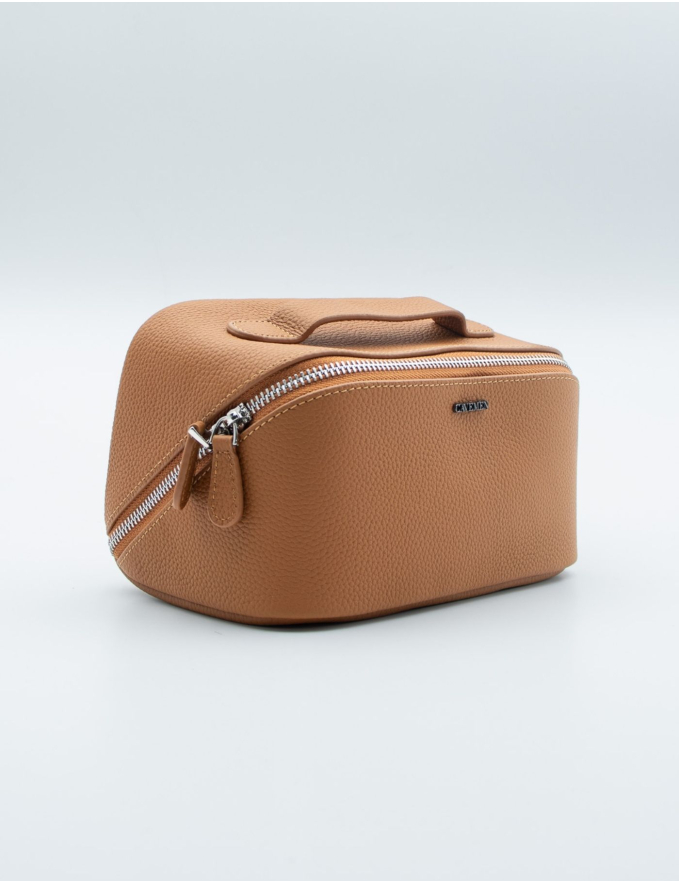 NECESSAIRE CAMEL COM FECHO DIAGONAL