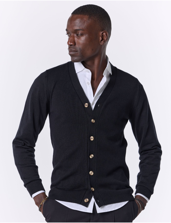 CARDIGAN DE MALHA PRETO