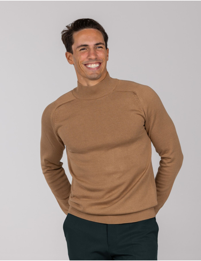 CAMISOLA MEIA GOLA CAMEL