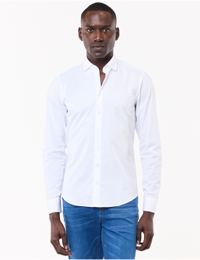 CAMISA SLIM FIT SOFT TOUCH BRANCO