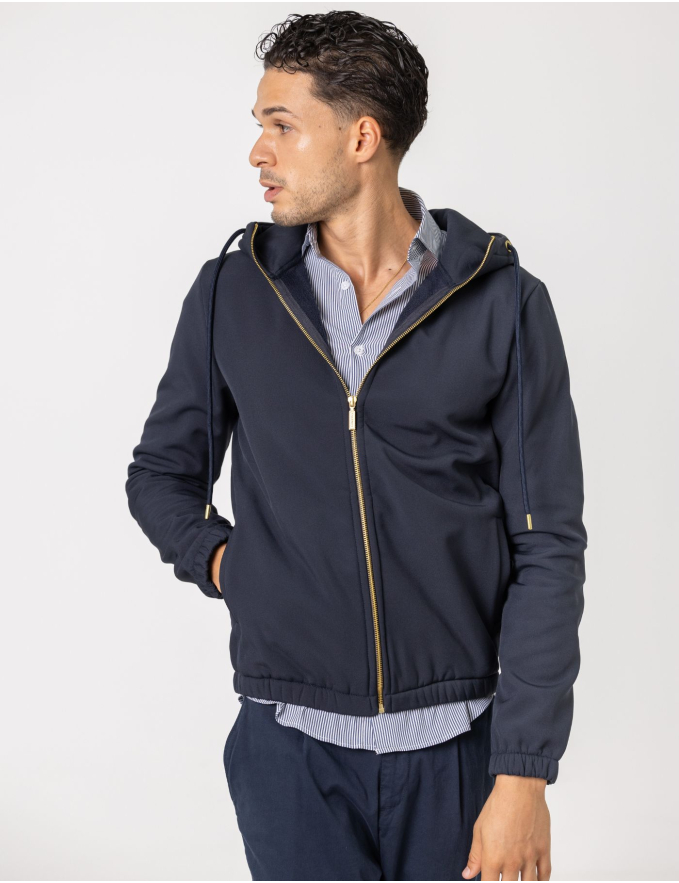 CASACO TÉCNICO CARDADO AZUL