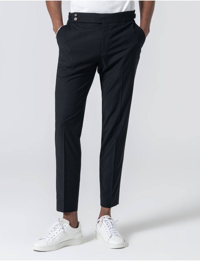 CALÇA DE ALFAIATARIA CINTURA SUBIDA PRETA