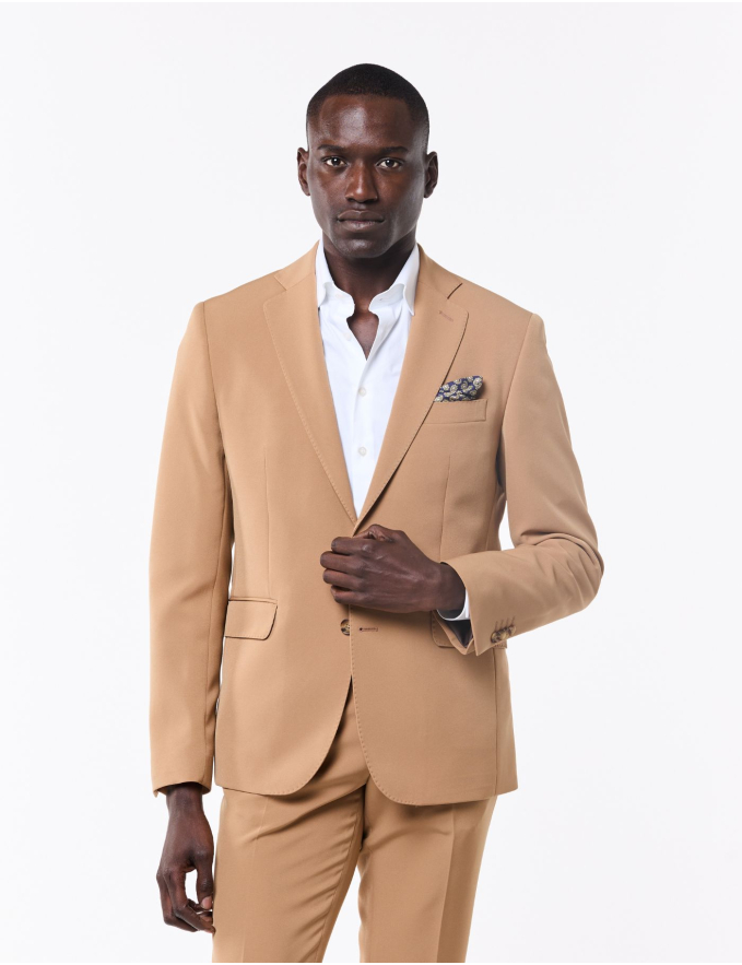 FATO SLIM FIT CAMEL (PICK STITCH)