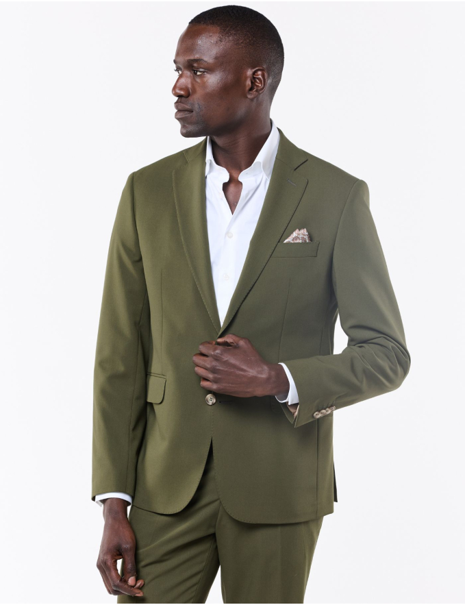 FATO SLIM FIT VERDE OLIVA (PICK STITCH)