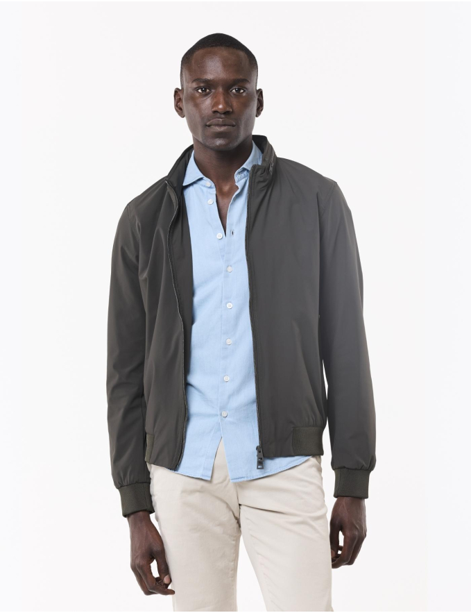 CASACO PARKA TECIDO TÉCNICO VERDE