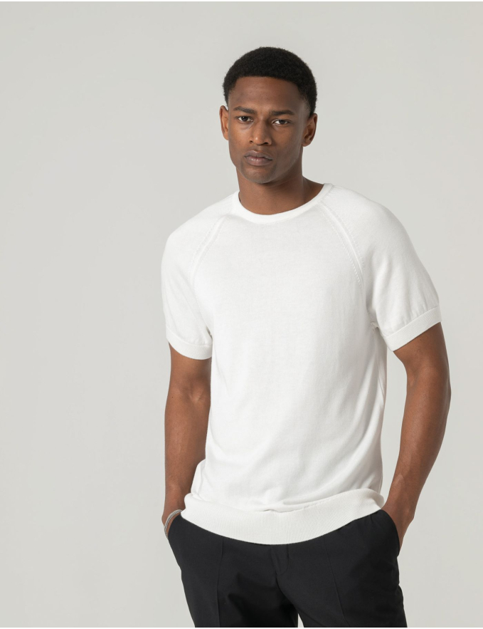 T-SHIRT TRICOT BRANCA