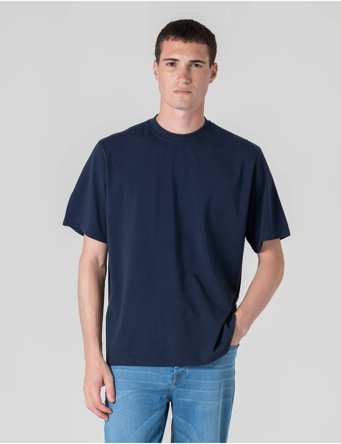 T-SHIRT OVERSIZE STRETCH AZUL