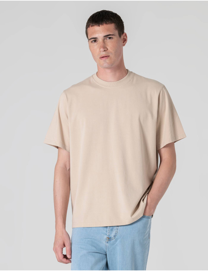 T-SHIRT OVERSIZE STRETCH BEGE