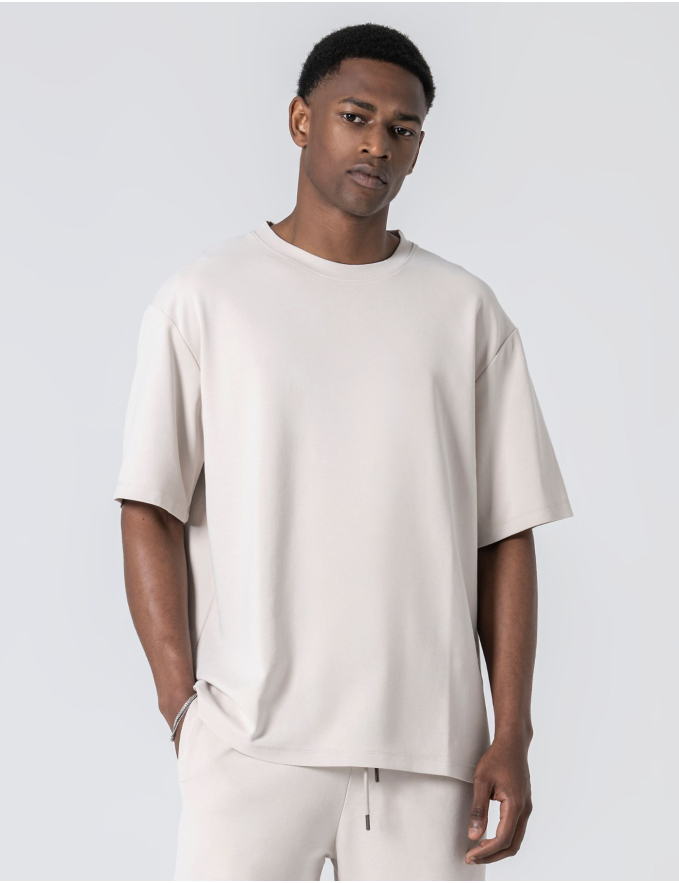 T-SHIRT RELAXED FIT BEGE