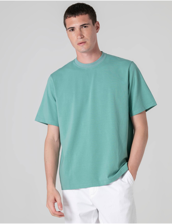  T-SHIRT OVERSIZE STRETCH PISTÁCIO