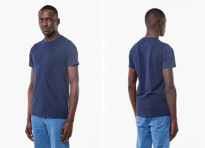 T-SHIRT DE ALGODÃO STRETCH AZUL T-SHIRT DE ALGODÃO STRETCH AZUL