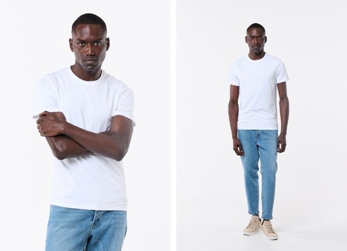 T-SHIRT DE ALGODÃO STRETCH BRANCA T-SHIRT DE ALGODÃO STRETCH BRANCA