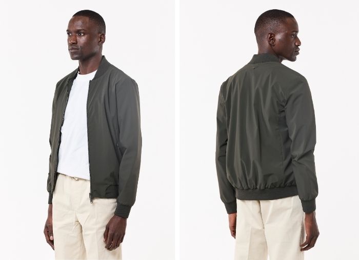 CASACO BOMBER TECIDO T&Eacute;CNICO VERDE | CAVEMEN