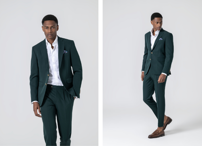 FATO SLIM FIT VERDE ROYAL (PICK STITCH)