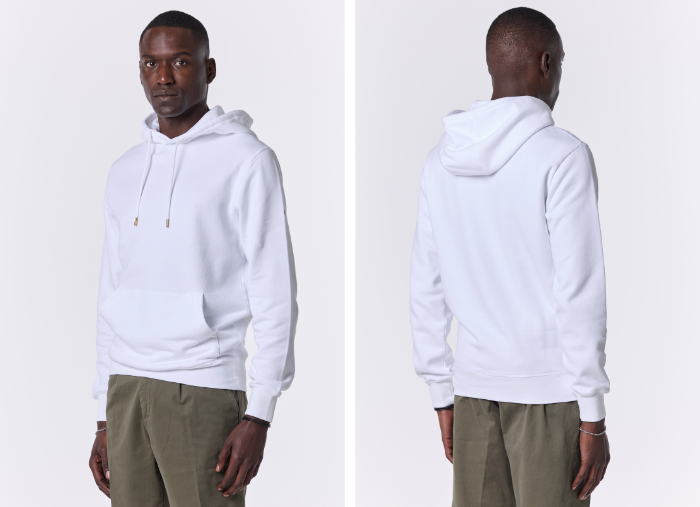 HOODIE DE ALGOD&Atilde;O BRANCO