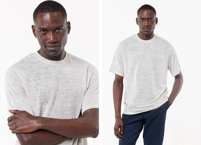 T-SHIRT OVERSIZE MESCLA LINHO