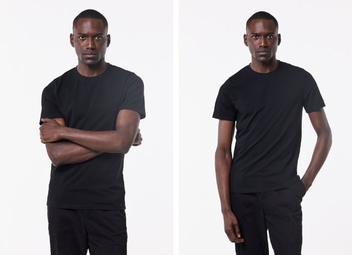 T-SHIRT DE ALGODÃO STRETCH PRETA T-SHIRT DE ALGODÃO STRETCH PRETA