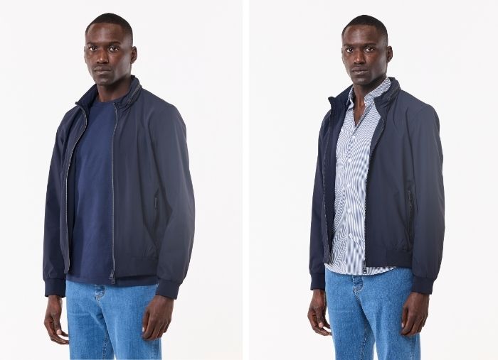 CASACO PARKA TECIDO TÉCNICO AZUL MARINHO CASACO PARKA TECIDO TÉCNICO AZUL MARINHO