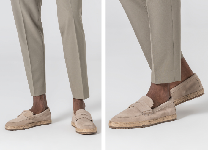 SAPATO LOAFER COM RAFIA BEGE