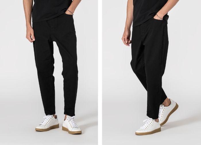 CALÇA DE GANGA TAPERED FIT PRETO CALÇA DE GANGA TAPERED FIT PRETO