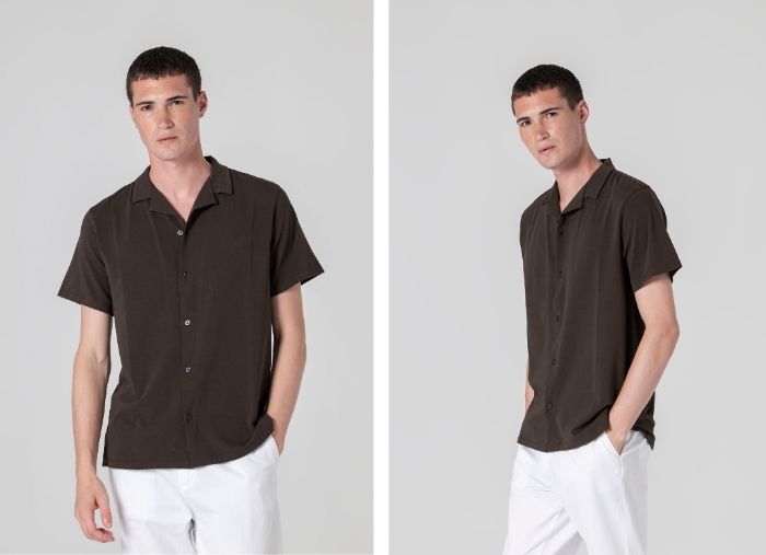 POLO DE LINHO SLIM FIT AZUL